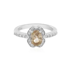 Kanariengelber Zirkon-Silberring