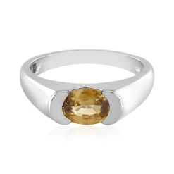 Kanariengelber Zirkon-Silberring