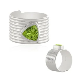 Kaschmir-Peridot-Silberring (de Melo)