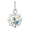 K2-Azurit-Silberanhänger