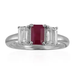 Kenianischer Rubin-Silberring