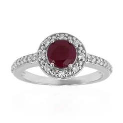 Kenianischer Rubin-Silberring