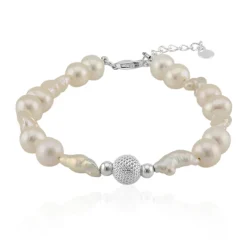 Keshi-Perlen-Silberarmband (TPC)