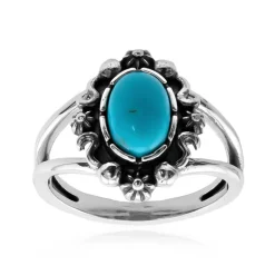 Kingman-Türkis-Silberring (Desert Chic)