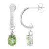 Kiwi-Topas-Silberohrringe