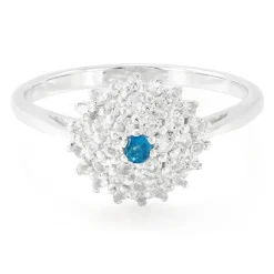 Königsblauer Apatit-Silberring