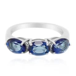 Königsblauer Topas-Silberring