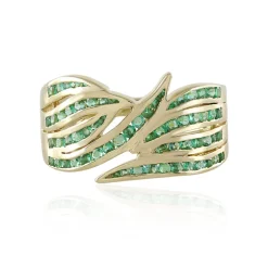 Kolumbianischer Smaragd-Goldring (de Melo)