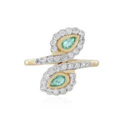 Kolumbianischer Smaragd-Silberring