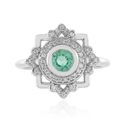 Kolumbianischer Smaragd-Silberring