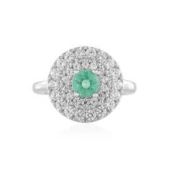 Kolumbianischer Smaragd-Silberring