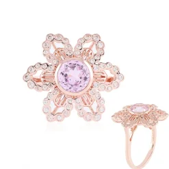 Kunzit-Silberring (SAELOCANA)