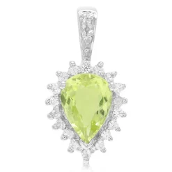 Kupfer-Turmalin-Silberanhänger