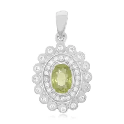 Kupfer-Turmalin-Silberanhänger