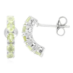 Kupfer-Turmalin-Silberohrringe