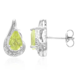 Kupfer-Turmalin-Silberohrringe