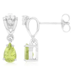 Kupfer-Turmalin-Silberohrringe