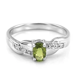 Kupfer-Turmalin-Silberring