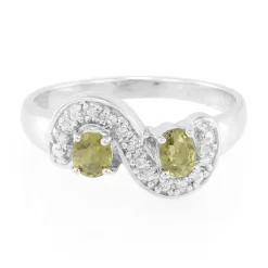 Kupfer-Turmalin-Silberring