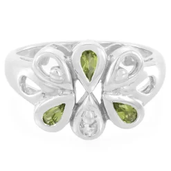 Kupfer-Turmalin-Silberring