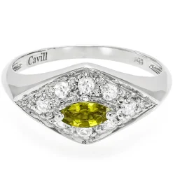 Kupfer-Turmalin-Silberring