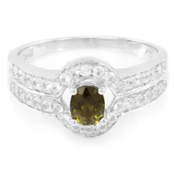 Kupfer-Turmalin-Silberring