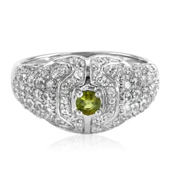 Kupfer-Turmalin-Silberring