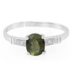 Kupfer-Turmalin-Silberring