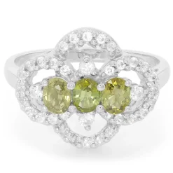 Kupfer-Turmalin-Silberring