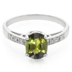 Kupfer-Turmalin-Silberring