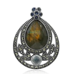 Labradorit-Silberanhänger (Annette classic)