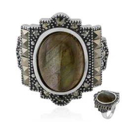 Labradorit-Silberring (Annette classic)