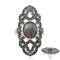 Labradorit-Silberring (Annette classic)