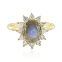 Labradorit-Silberring(Adela Silber)