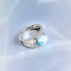 Larimar-Silberring