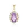 Lavendel-Amethyst-Silberanhänger