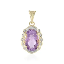 Lavendel-Amethyst-Silberanhänger