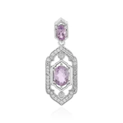 Lavendel-Amethyst-Silberanhänger