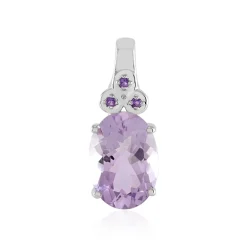 Lavendel-Amethyst-Silberanhänger