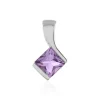 Lavendel-Amethyst-Silberanhänger