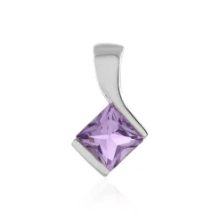 Lavendel-Amethyst-Silberanhänger