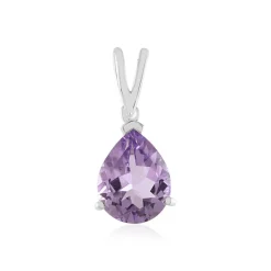 Lavendel-Amethyst-Silberanhänger