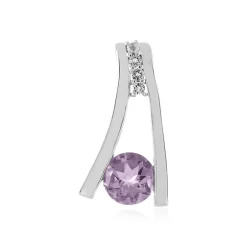 Lavendel-Amethyst-Silberanhänger