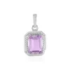 Lavendel-Amethyst-Silberanhänger
