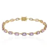 Lavendel-Amethyst-Silberarmband