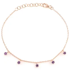 Lavendel-Amethyst-Silberarmband