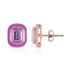 Lavendel-Amethyst-Silberohrringe