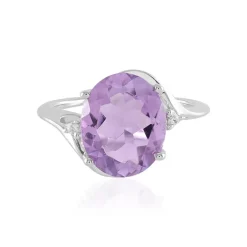 Lavendel-Amethyst-Silberring