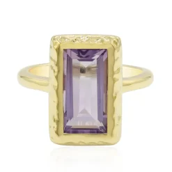 Lavendel-Amethyst-Silberring