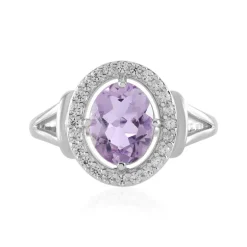 Lavendel-Amethyst-Silberring